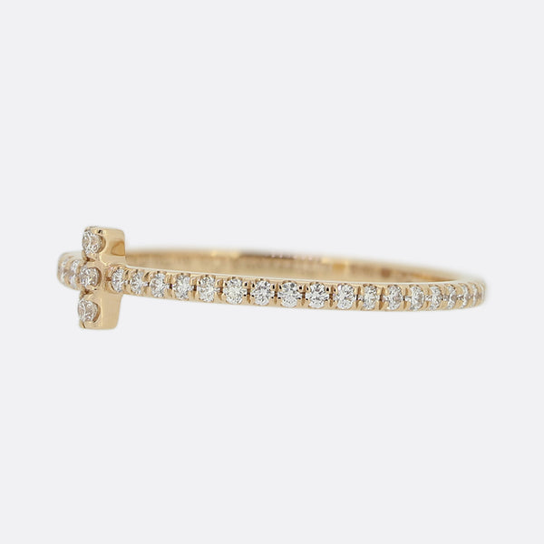 Tiffany and Co. Tiffany T Diamond Wire Band Ring Size L 1/2