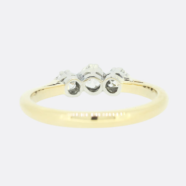 Vintage 0.29 Carat Diamond Three Stone Ring