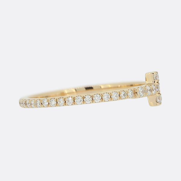 Tiffany and Co. Tiffany T Diamond Wire Band Ring Size L 1/2