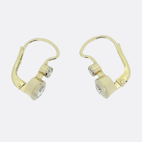 Vintage Diamond Drop Earrings