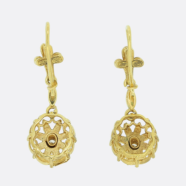 Vintage Diamond Drop Earrings