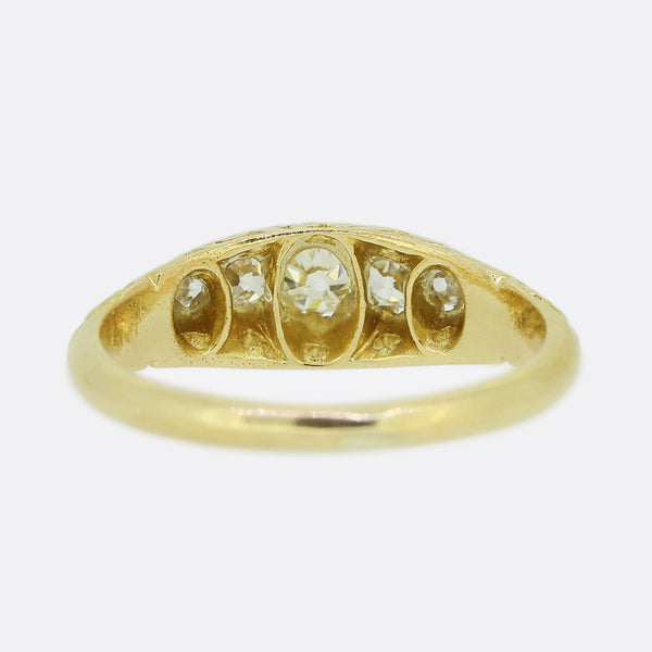 Victorian Five Stone 0.25 Carat Diamond Ring