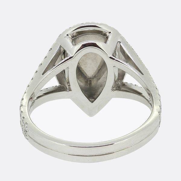 2.00 Carat Fancy Yellow Diamond Halo Ring
