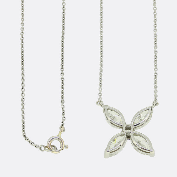 2.85 Carat Marquise Cut Diamond Pendant Necklace