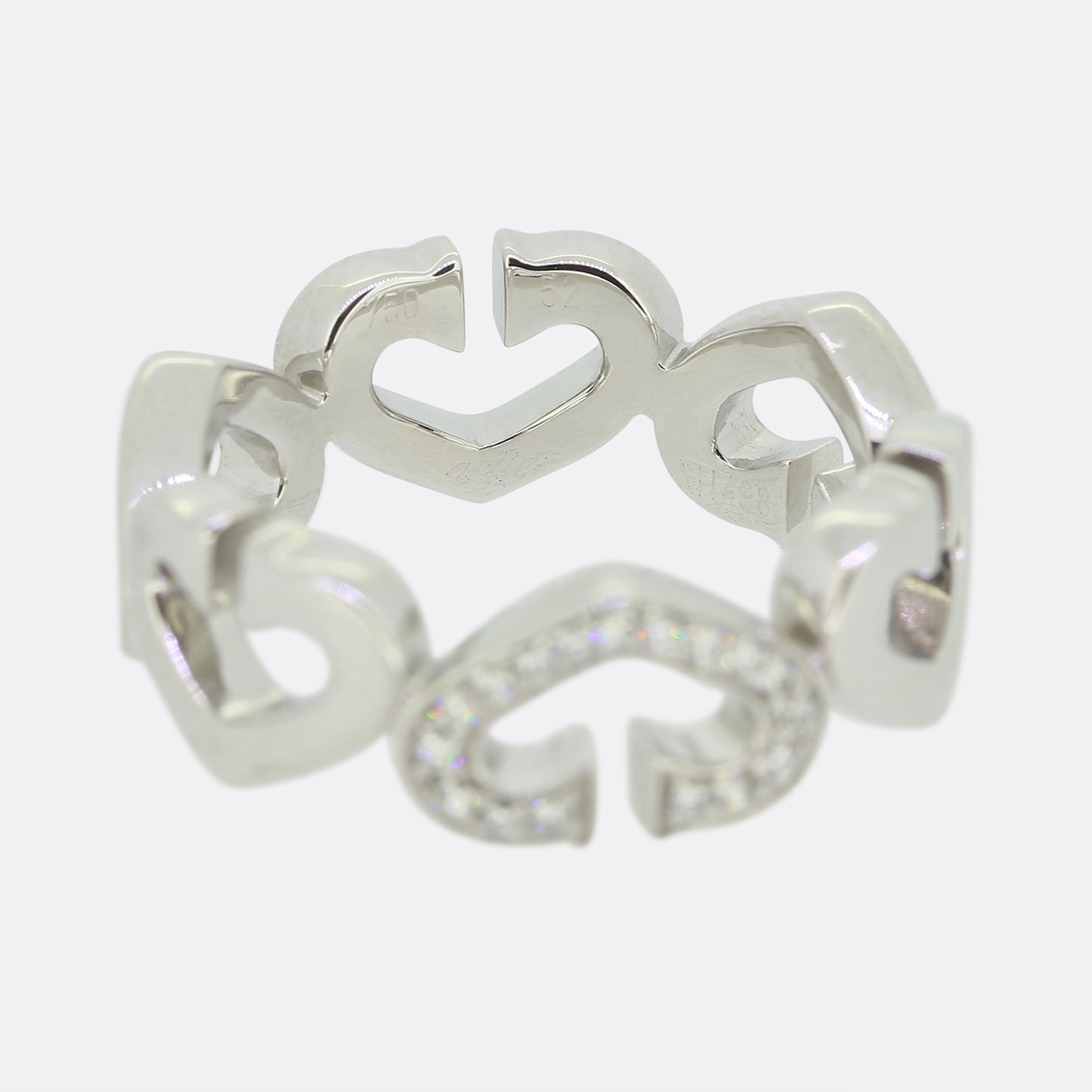 Cartier C de Cartier Diamond Hearts Ring Size L (52)