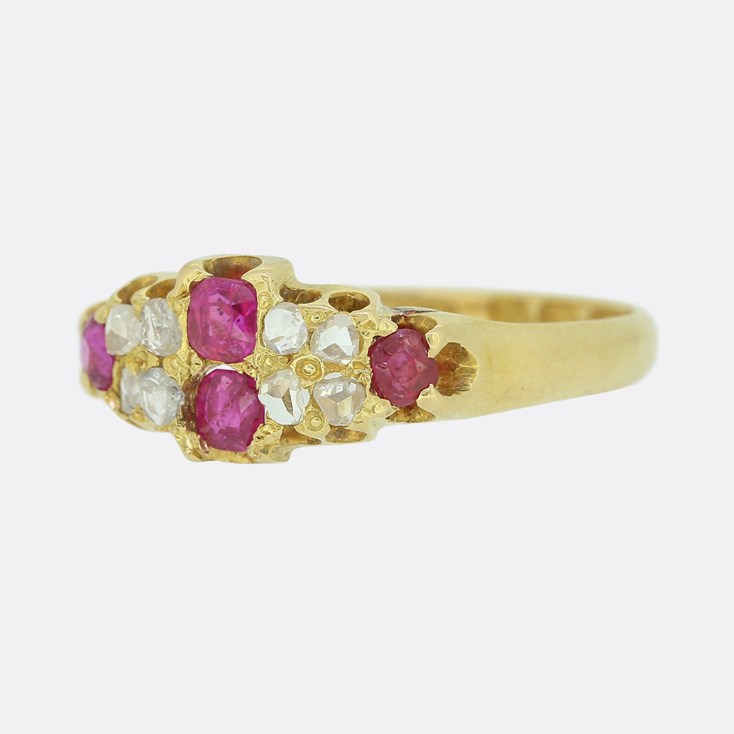 Victorian Burmese Ruby and Diamond Ring