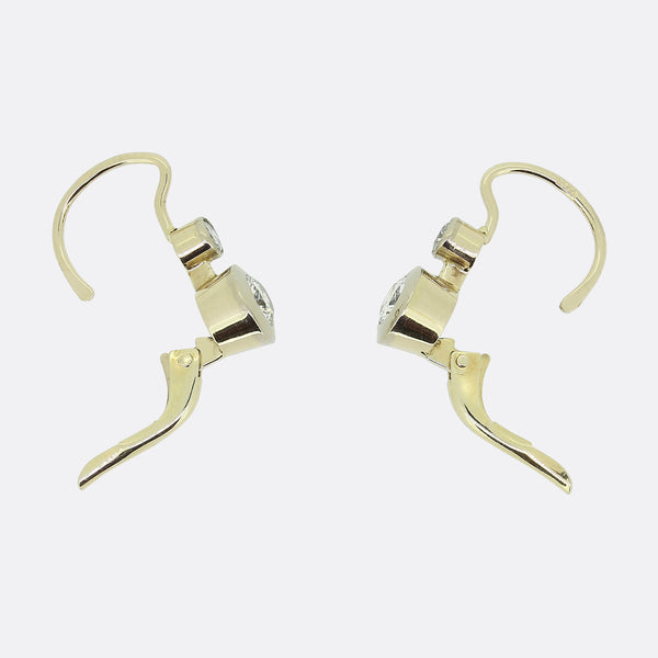 Vintage Diamond Drop Earrings