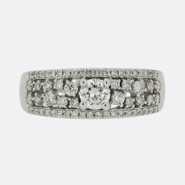 0.25 Carat Diamond Cluster Ring