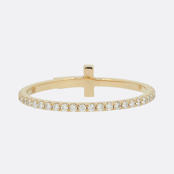 Tiffany and Co. Tiffany T Diamond Wire Band Ring Size L 1/2