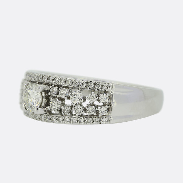 0.25 Carat Diamond Cluster Ring