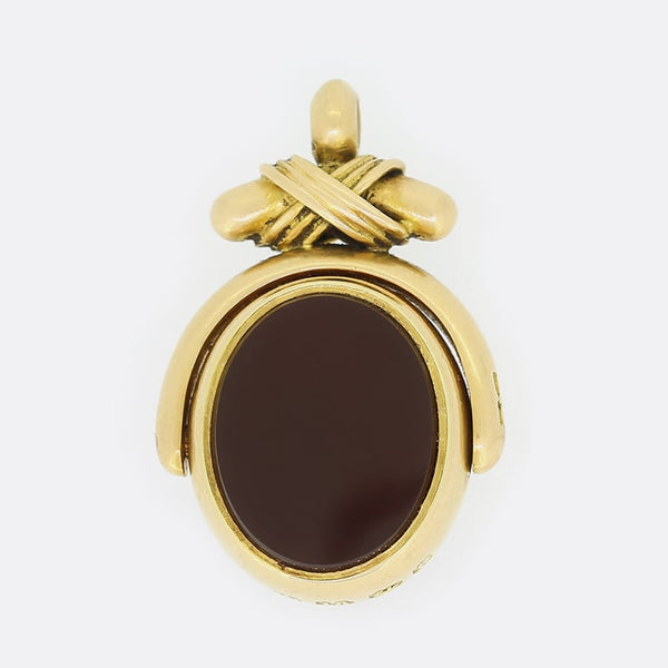 Victorian Agate and Bloodstone Fob Pendant