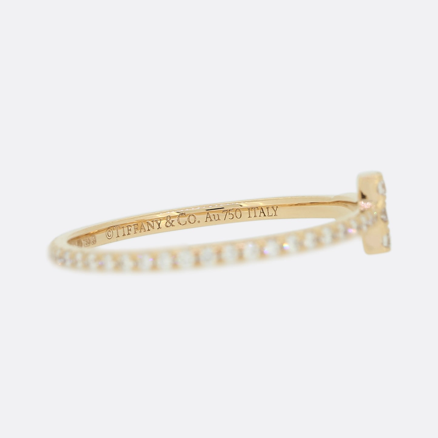 Tiffany and Co. Tiffany T Diamond Wire Band Ring Size L 1/2