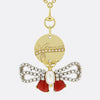 Gucci Diamond Coral and Pearl Bee Necklace