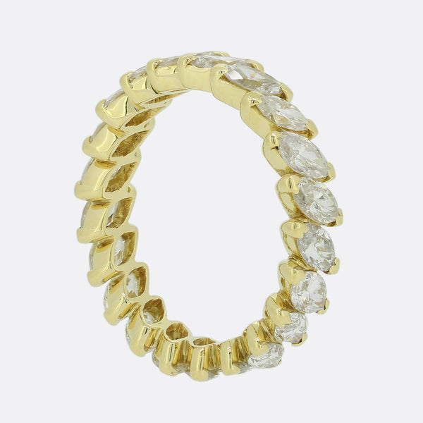 2.94 Carat Marquise Cut Diamond Full Eternity Ring Size N