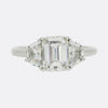 1.31 Carat Emerald Cut Diamond Engagement Ring