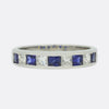 Sapphire and Diamond Eternity Band