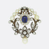 Victorian Sapphire Diamond and Pearl Pendant