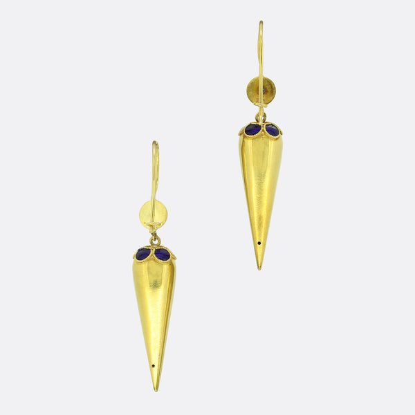 Victorian Enamel Drop Earrings