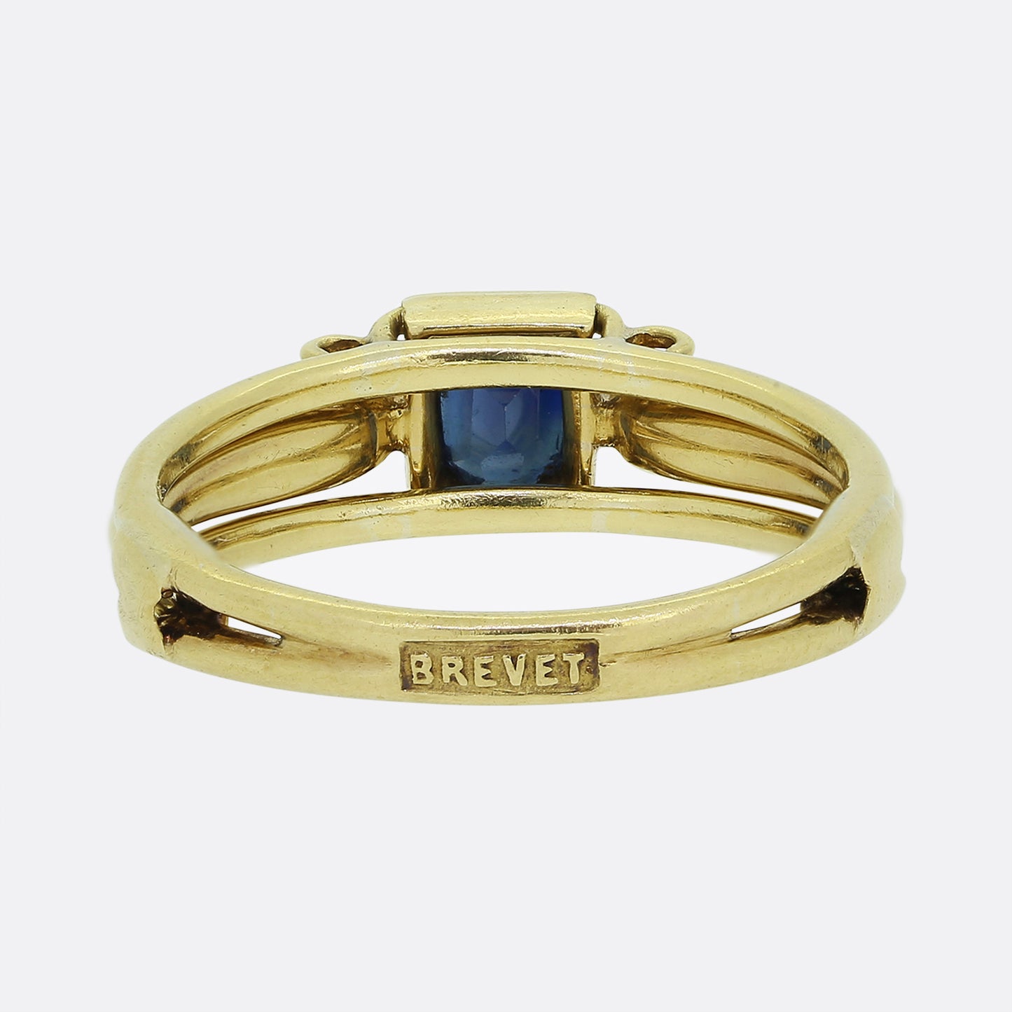 Vintage Sapphire Openable Solitaire Ring
