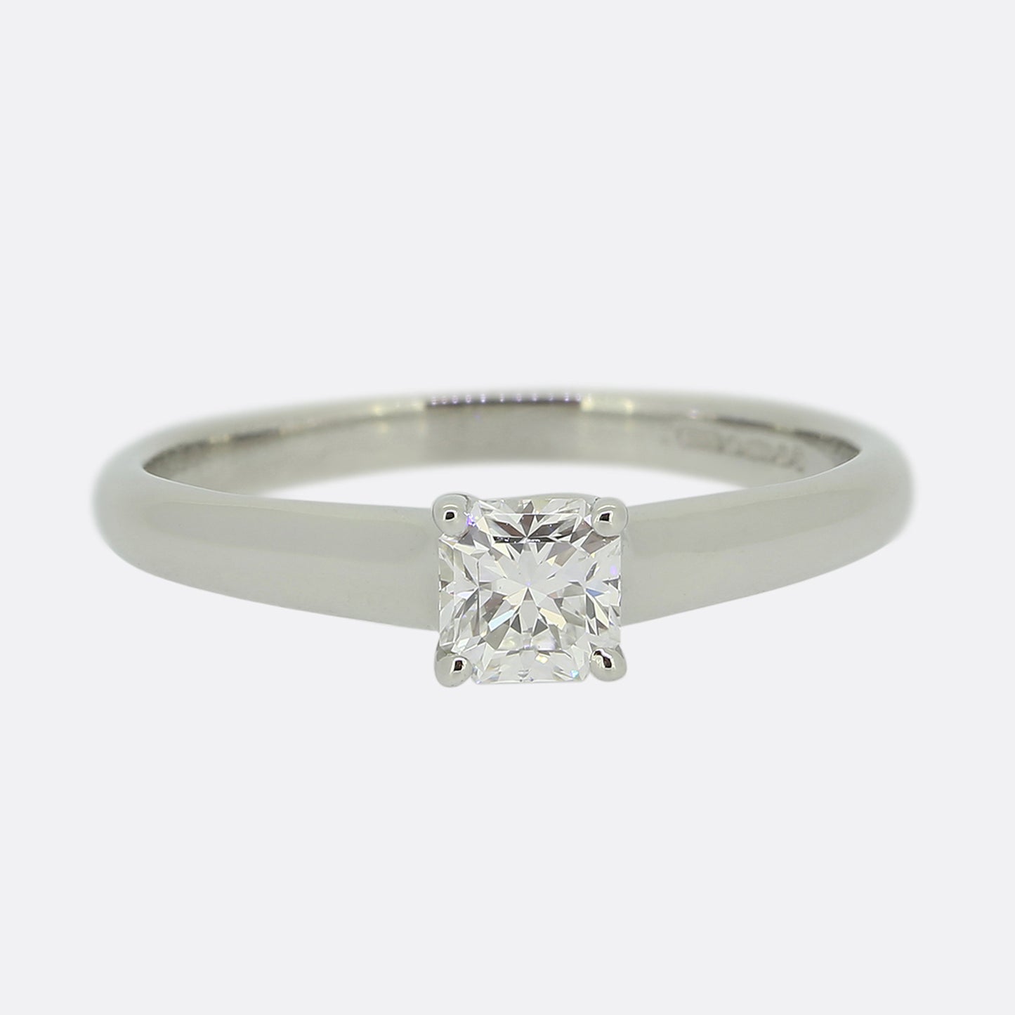 Tiffany & Co. 0.43 Carat Lucida Cut Diamond Solitaire Ring