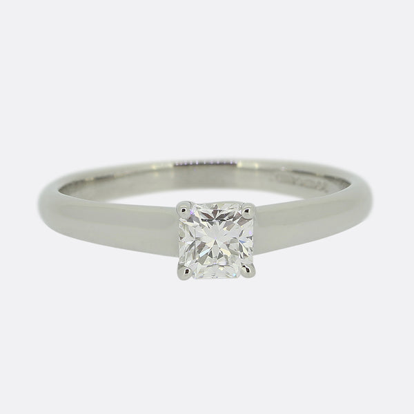 Tiffany & Co. 0.43 Carat Lucida Cut Diamond Solitaire Ring