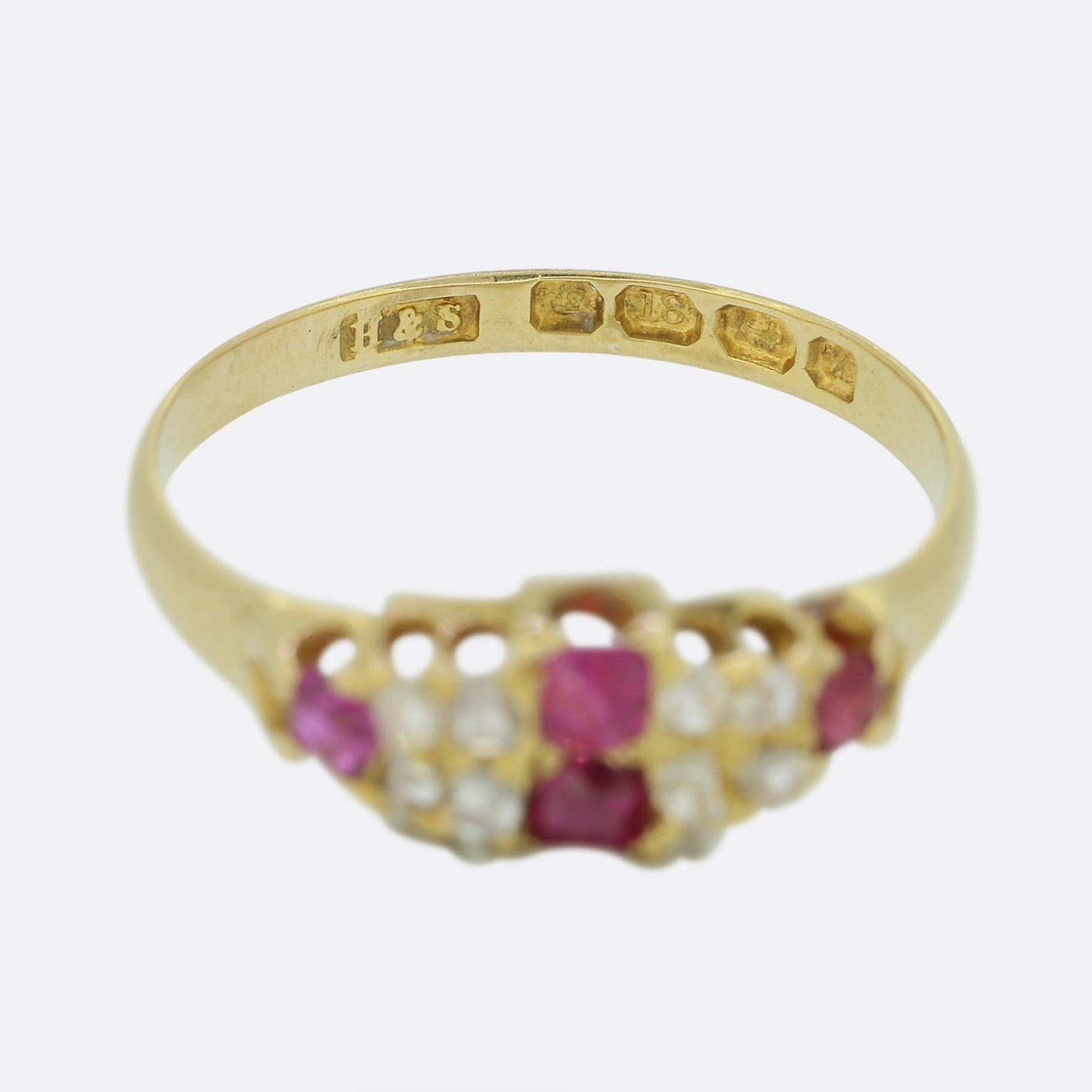 Victorian Burmese Ruby and Diamond Ring