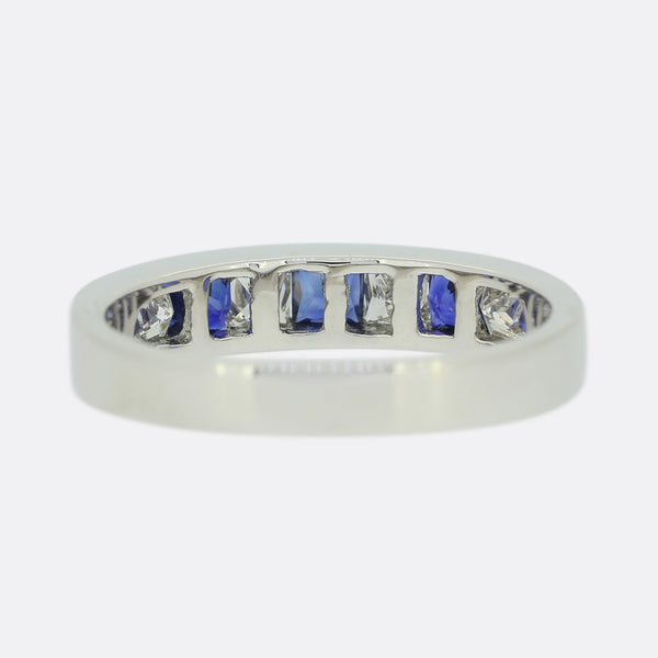 Sapphire and Diamond Eternity Band