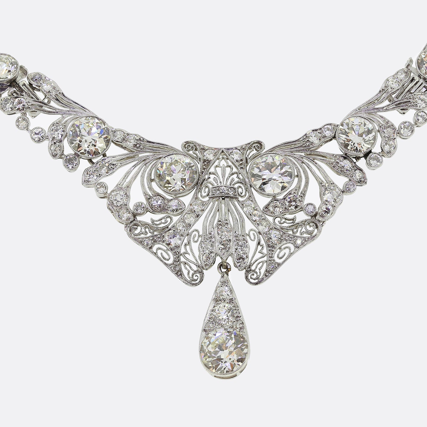 Art Deco 14.00 Carat Diamond Necklace