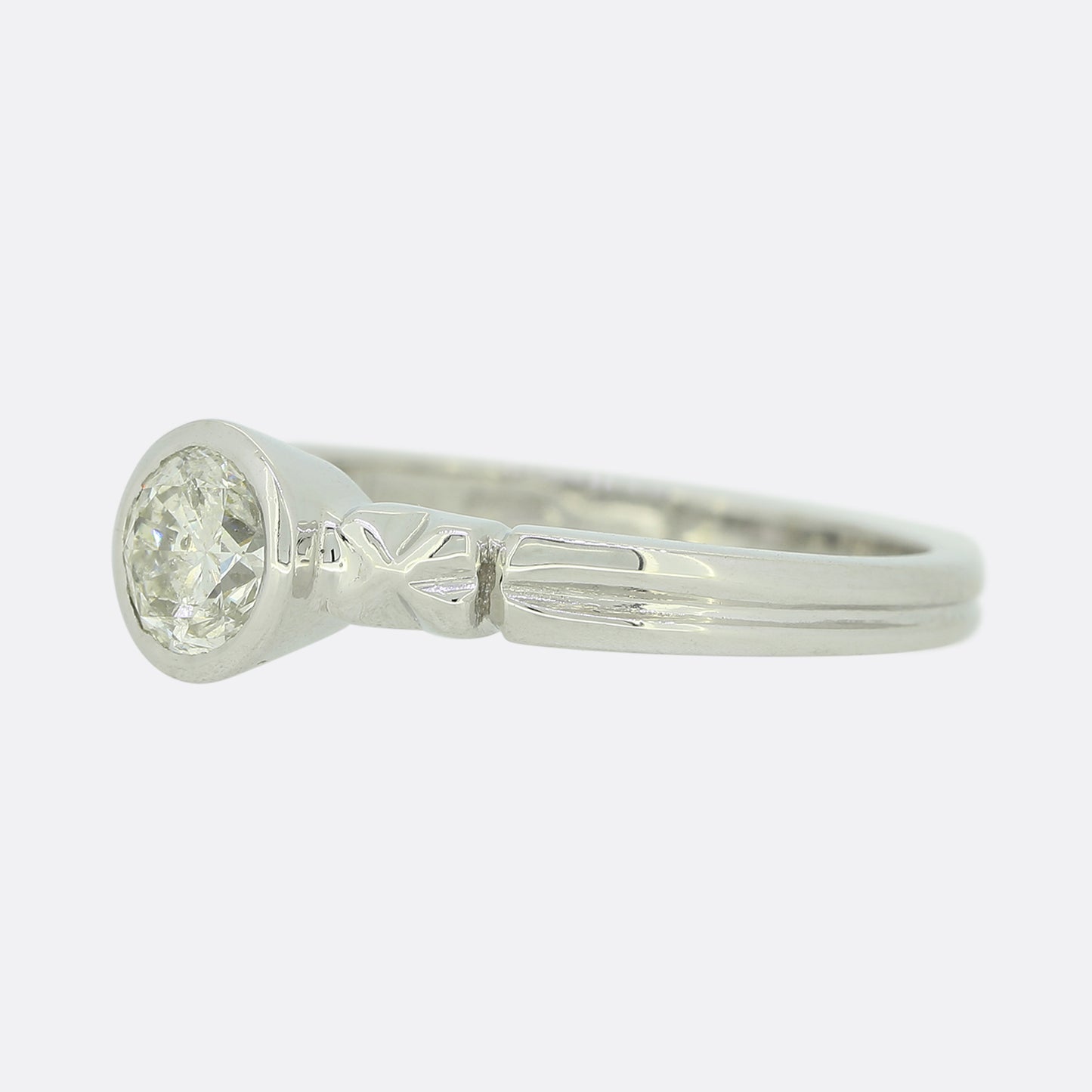 0.50 Carat Brilliant Cut Diamond Solitaire Ring
