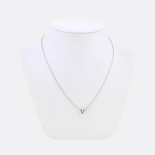 1.50 Carat Heart Shaped Diamond Pendant Necklace