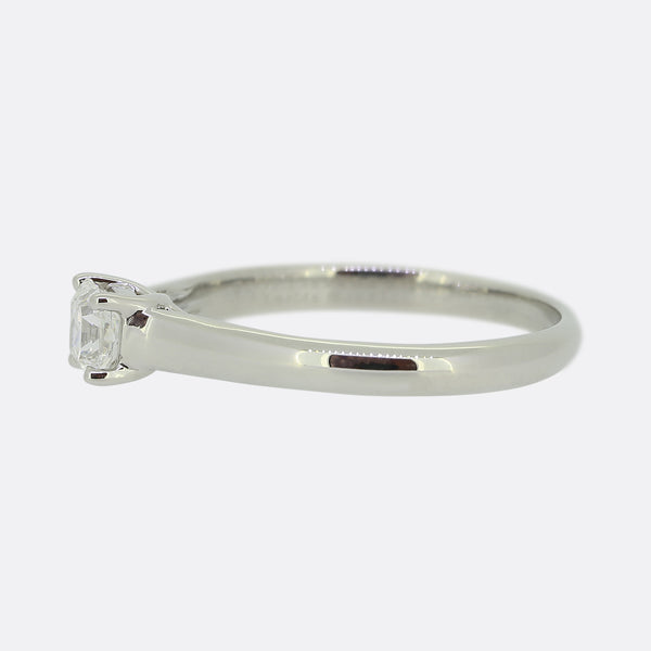 Tiffany & Co. 0.43 Carat Lucida Cut Diamond Solitaire Ring