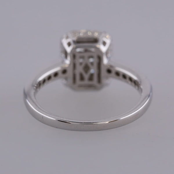 0.74 Carat Rectangular Diamond Ring