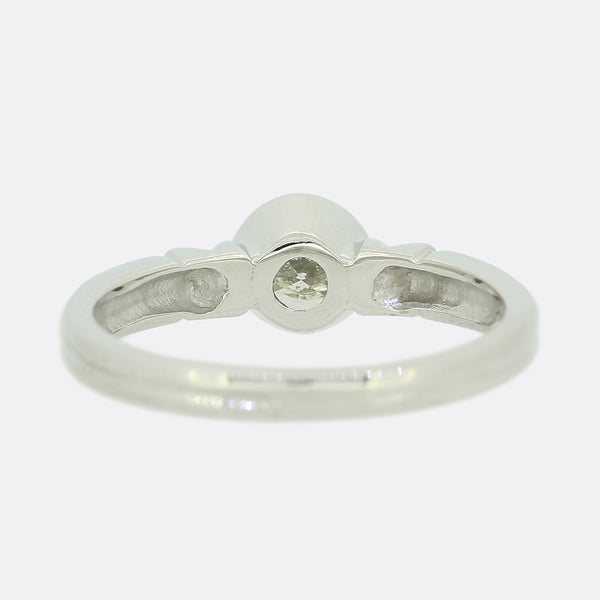 0.50 Carat Brilliant Cut Diamond Solitaire Ring
