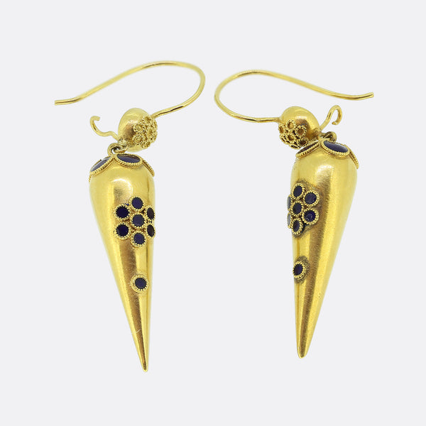 Victorian Enamel Drop Earrings