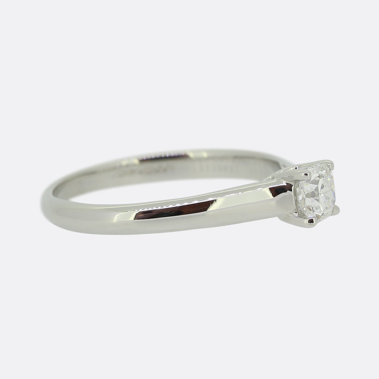 Tiffany & Co. 0.43 Carat Lucida Cut Diamond Solitaire Ring