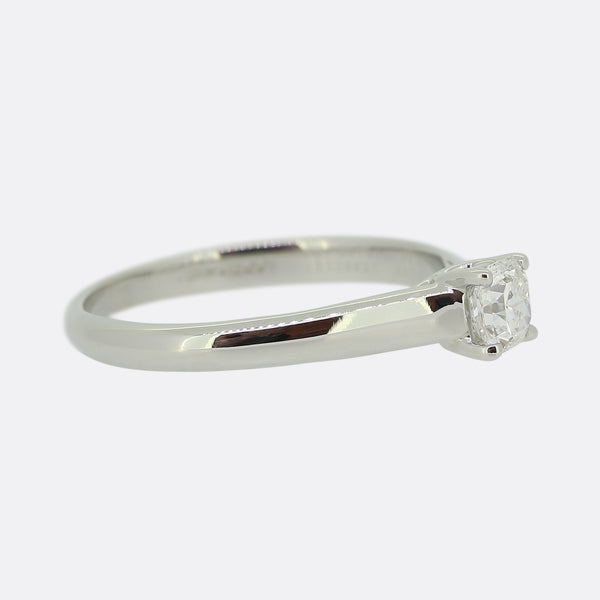 Tiffany & Co. 0.43 Carat Lucida Cut Diamond Solitaire Ring