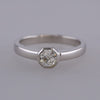 0.45 Carat Flower Cut Diamond Solitaire Ring