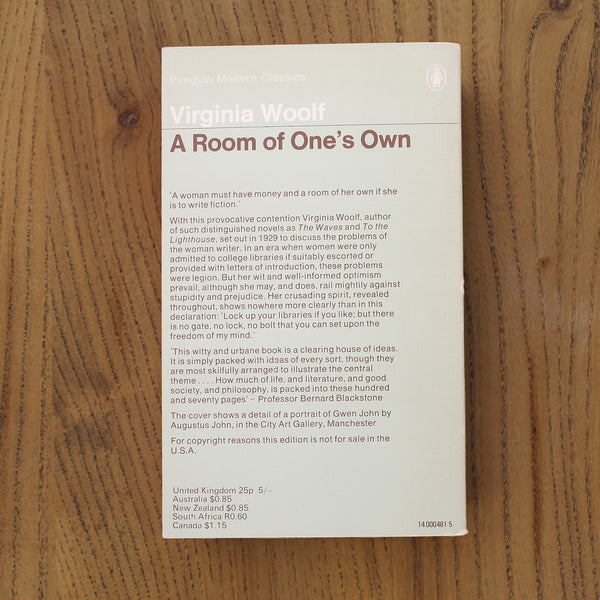 Virginia Woolf - A Room of One's Own