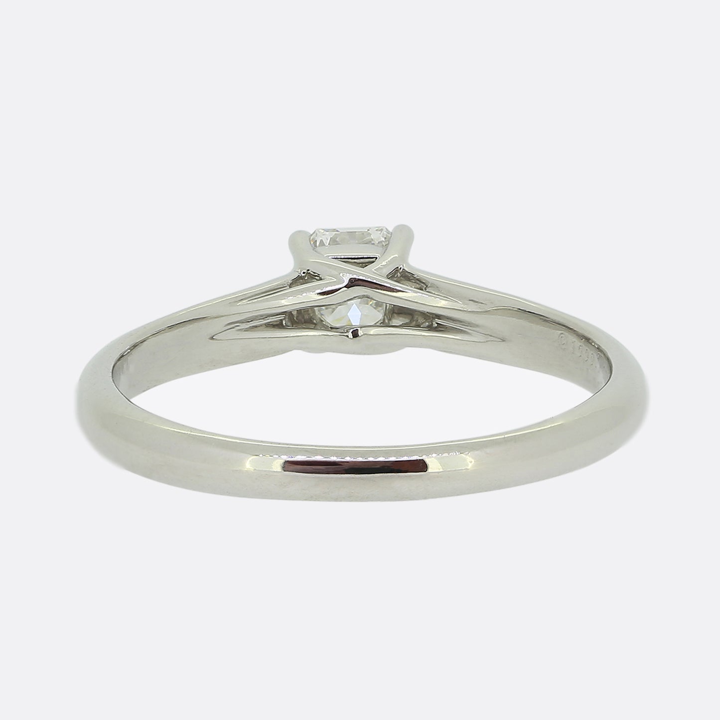 Tiffany & Co. 0.43 Carat Lucida Cut Diamond Solitaire Ring