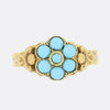 Victorian Turquoise 'Forget Me Not' Cluster Ring