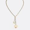 Vintage Bleeding Heart Charm Necklace