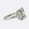 Art Deco Style Sapphire and Diamond Target Ring