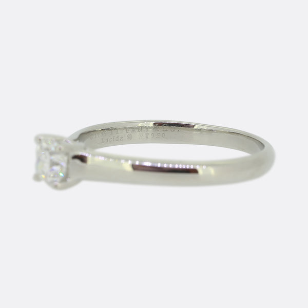 Tiffany & Co. 0.43 Carat Lucida Cut Diamond Solitaire Ring
