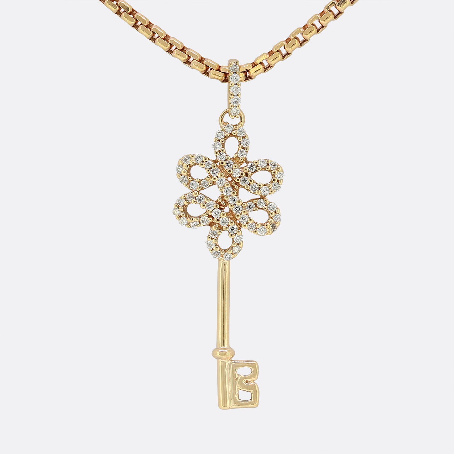 Diamond Key Pendant Necklace