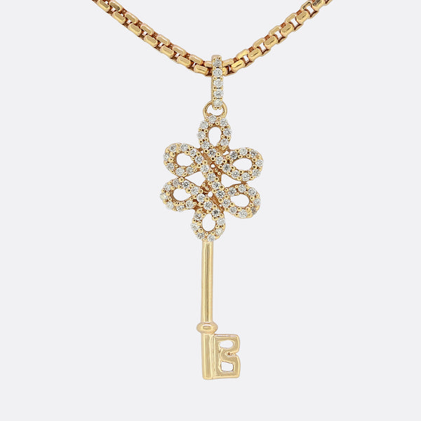 Diamond Key Pendant Necklace