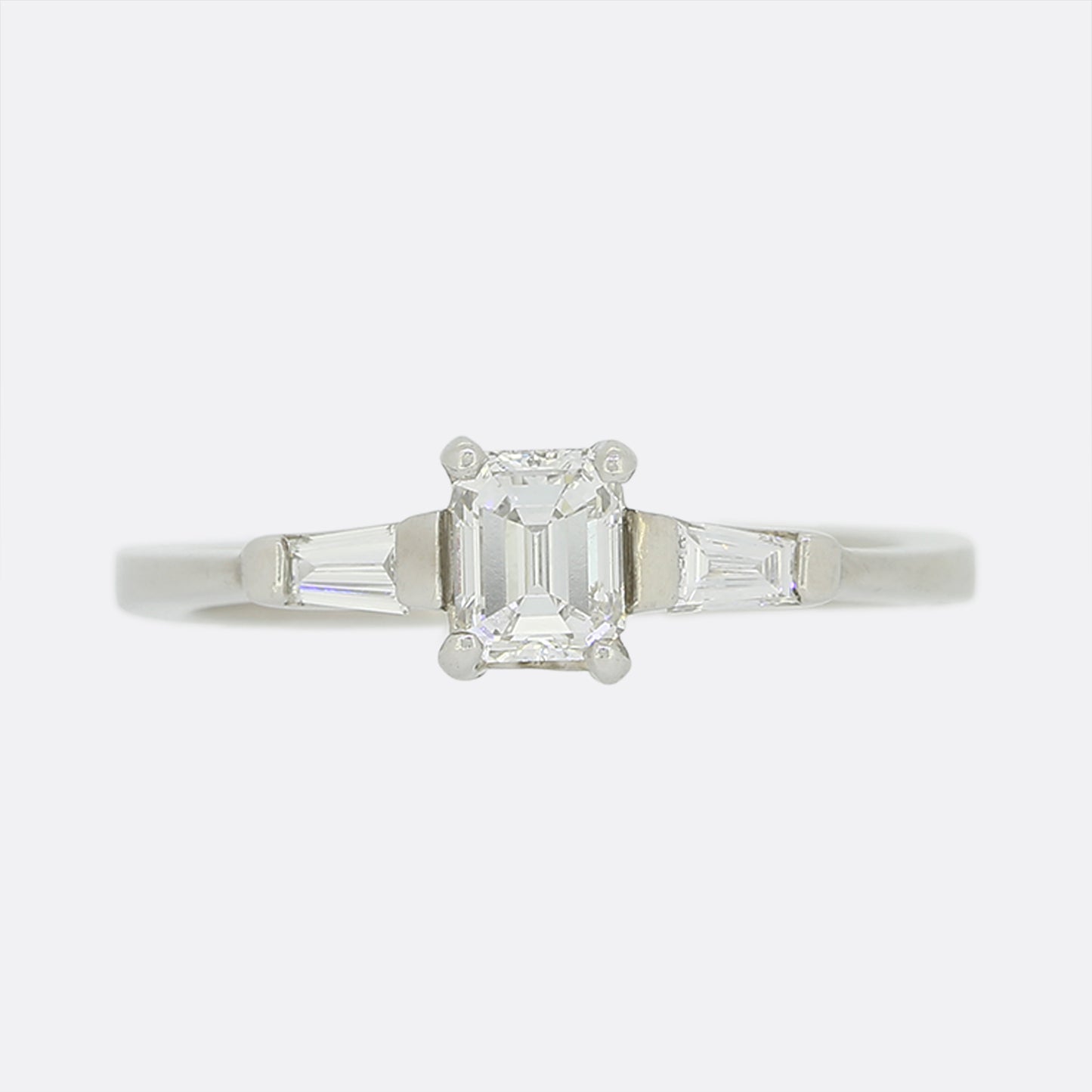 0.30 Carat Baguette Cut Diamond Solitaire Ring