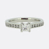 0.40 Carat Princess Cut Diamond Solitaire Engagement Ring