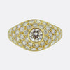 Vintage French Diamond Bombe Ring