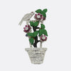 Art Deco Ruby and Diamond Flower Pot Brooch