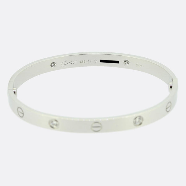 Cartier Four Diamond LOVE Bangle Size 19